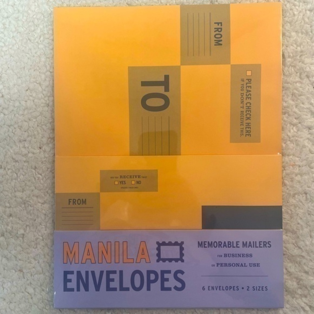 Knock Knock 6 Pack of Manila Not Vanilla Envelopes